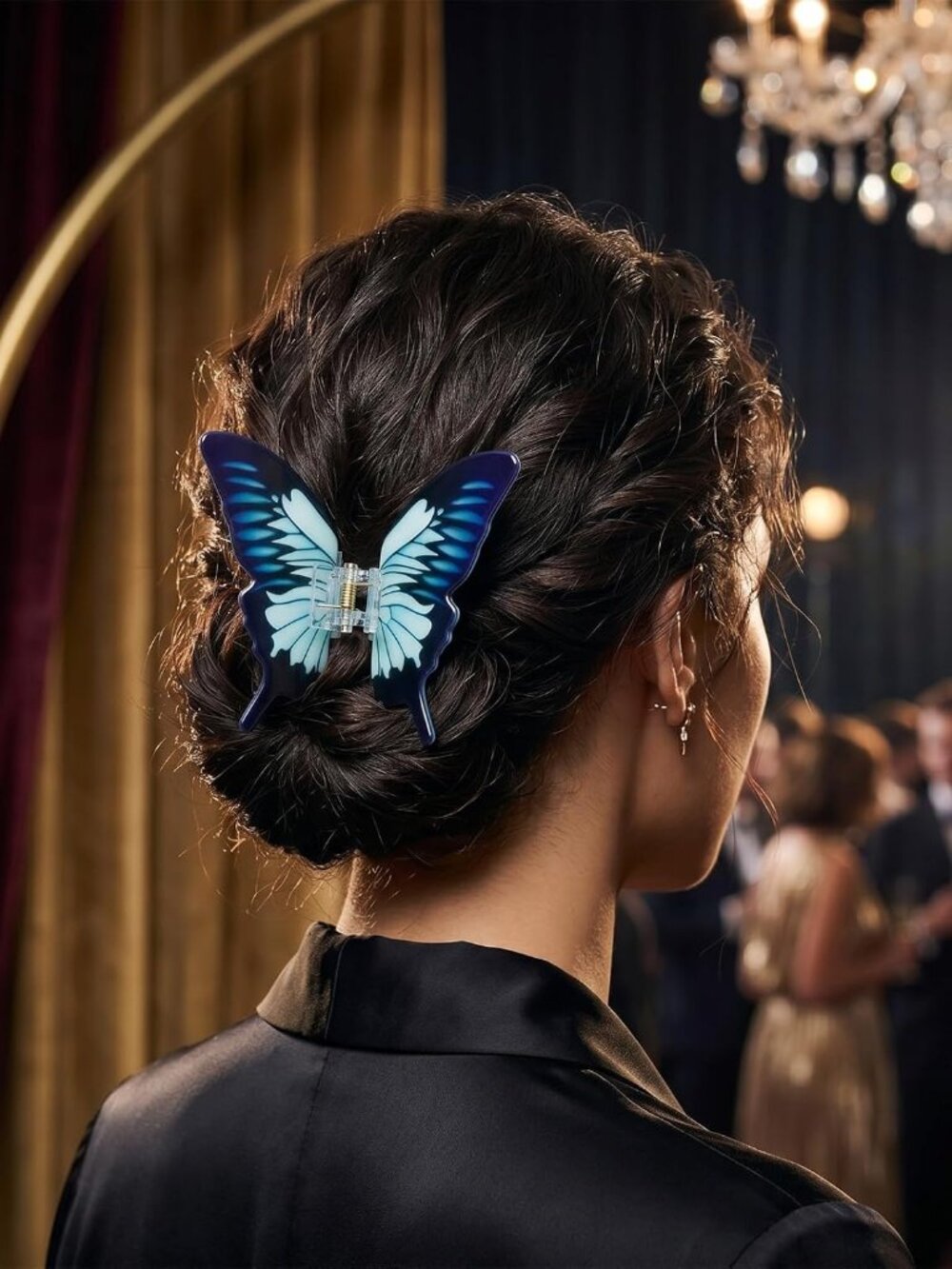 Funny Butterfly Hair Clips,Funny Acrylic Claw Clip for Women,Fashion Hair Clip,C - Picture 7 of 7